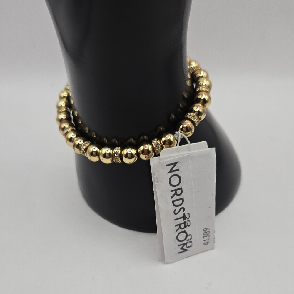 NEW Nordstrom Shiny Gold Beaded Bracelet